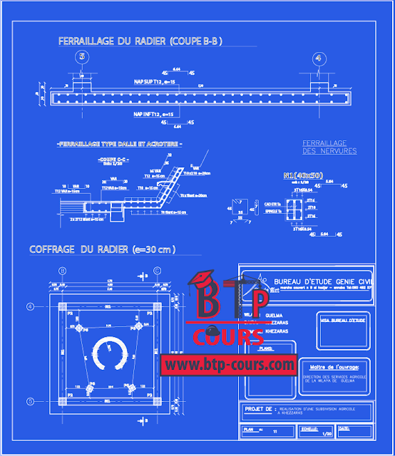 plan B.A coffrage ferraillage sur www.btp-cours.com